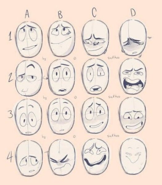 Грустные эмоции для рисования