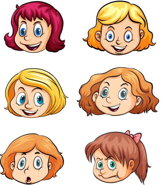 Мультяшное лицо девочки