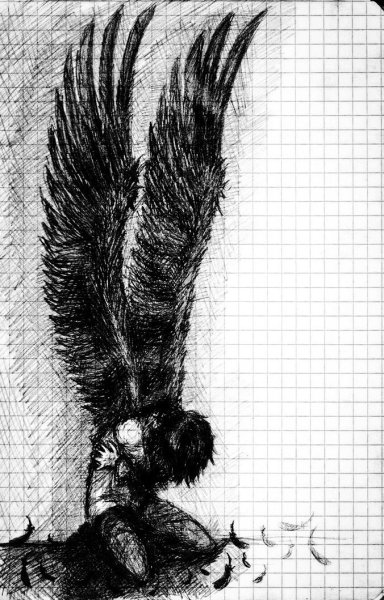 Рисунок павщих ангелов