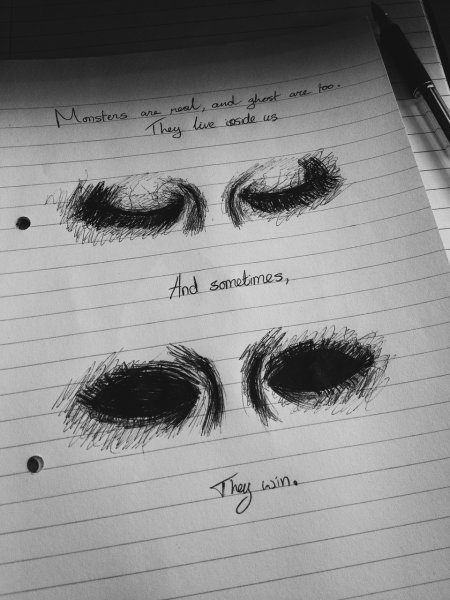 Грустные рисунки ручкой