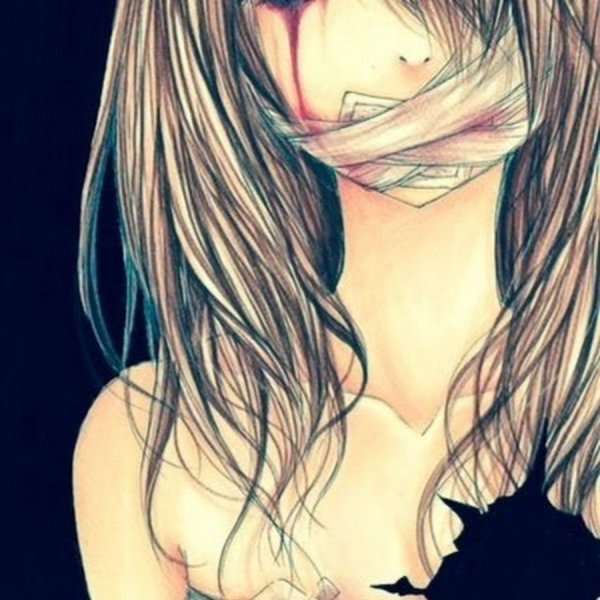 Девочка плачет арт очень грустный