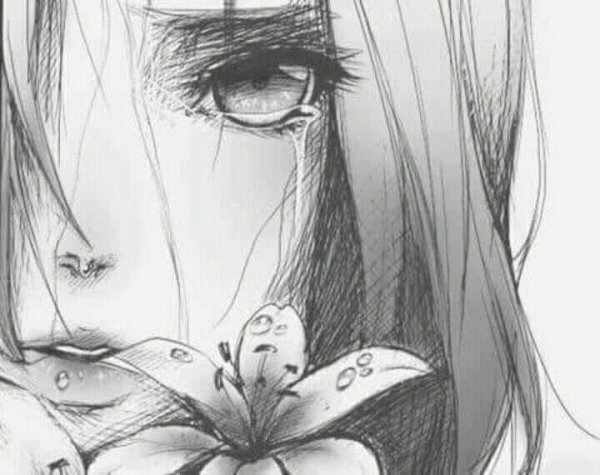 Плачущая девочка рисунок