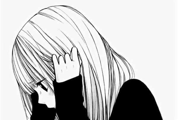 Аниме рисунки чб