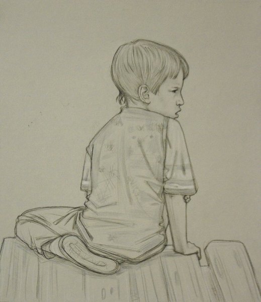 Рисунок мальчика карандашом
