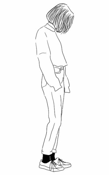 Стоящий человек для срисовки