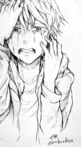 Плачущие аниме парни