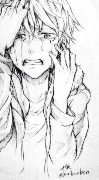 Грустные арты парней