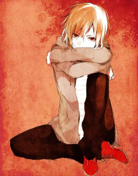 Грустный аниме парень