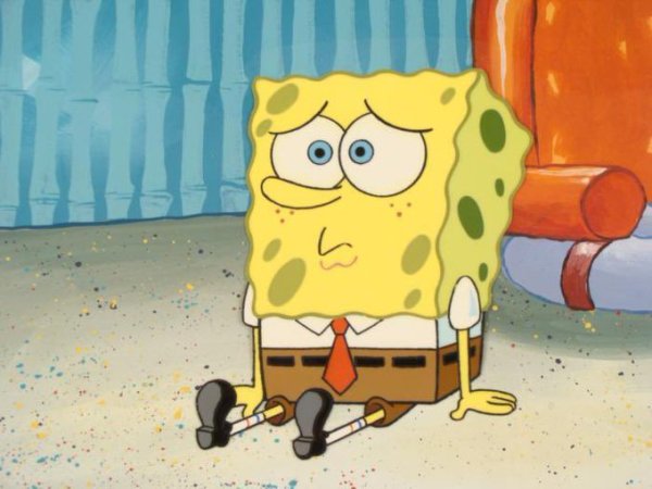 Спанч Боб плачет