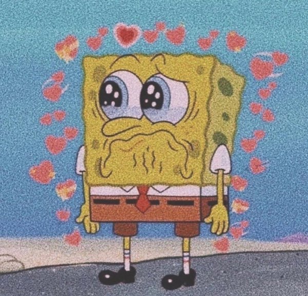 Спанч Боб в свитере плачет