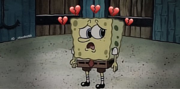 Губка Боб грустит