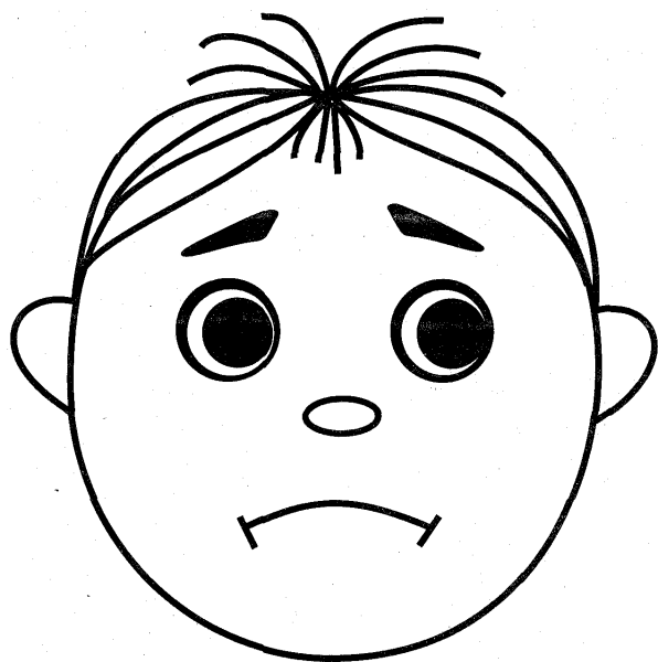 Лицо раскраска для детей