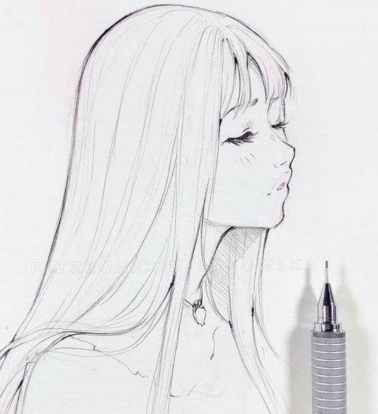 Рисунки аниме красивые карандашом для скетчбука