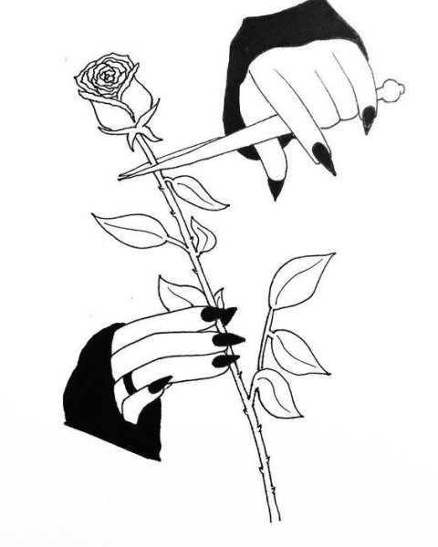 Маленькие рисунки для срисовки чб