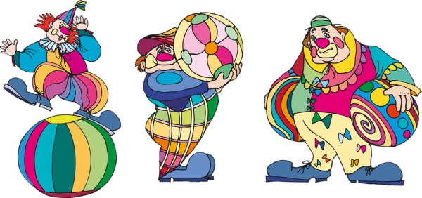 Клоун с мячами