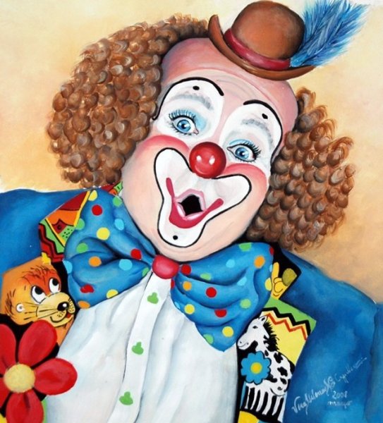 Удивленный клоун