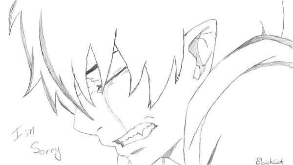 Рисунки карандашом аниме легкие грустные