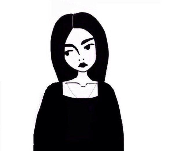 Рисунки для срисовки черно белые грустные