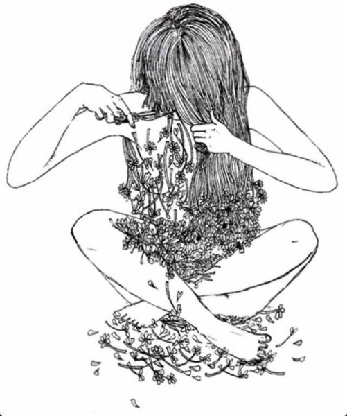 Рисунки для срисовки черно белые грустные