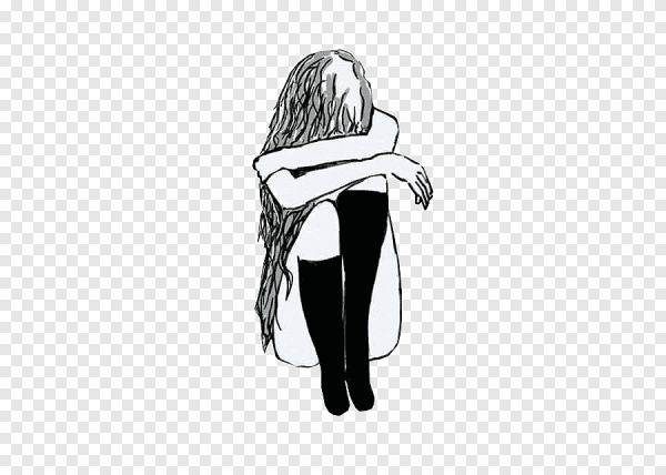 Девушка плачет рисунок