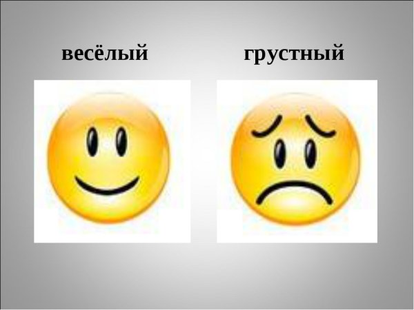 Грустное и веселое лицо