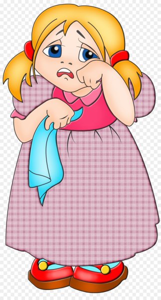 Грустная и веселая девочка