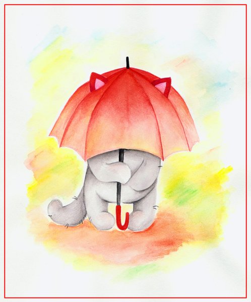 Рисование под зонтиком