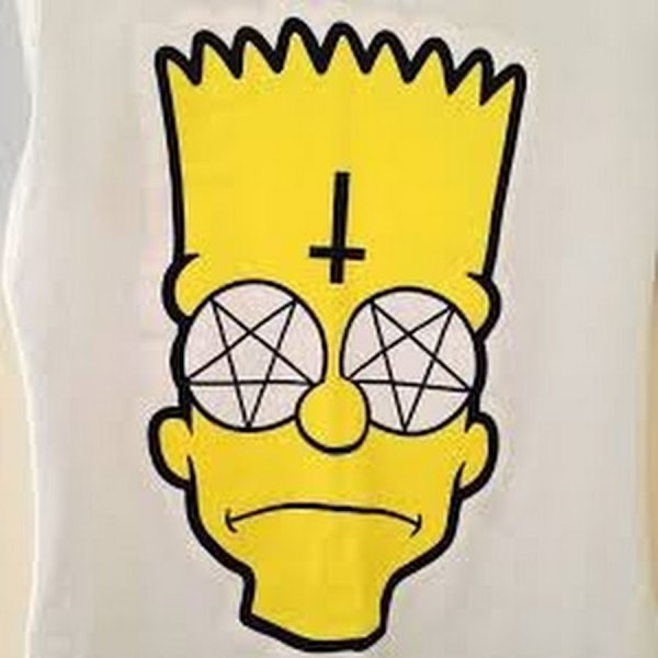 Барт симпсон с крестом на лбу