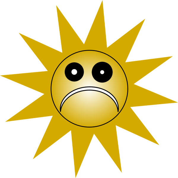 Картинка грустное солнце