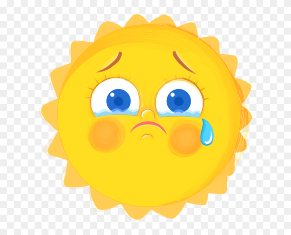 Радостный смайлик солнышко