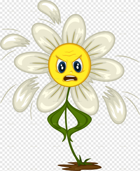 Ромашки мультяшные