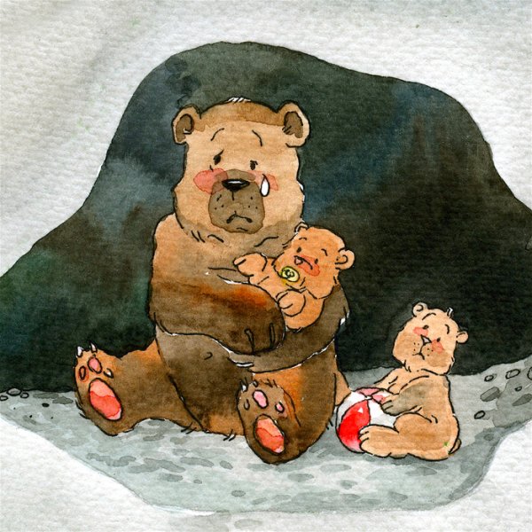 Иллюстрация Медвежонок грустный