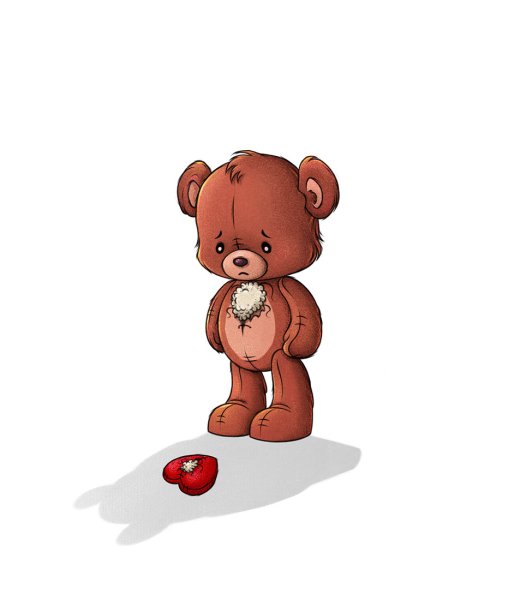Мишка с разбитым сердцем