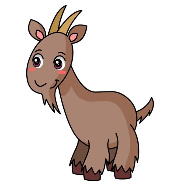 Коза рисунок для детей