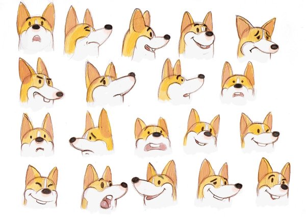 Корги рисунок
