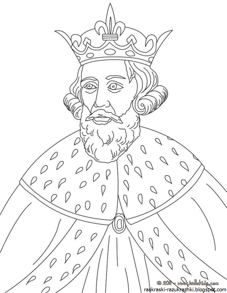 Царь раскраска
