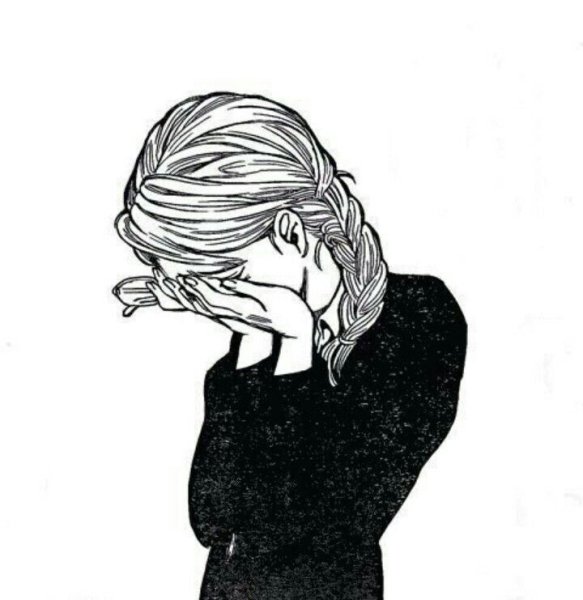 Грустные черно белые рисунки