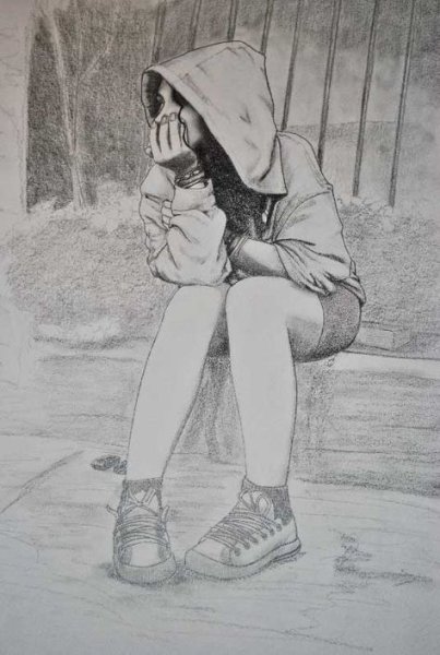 Рисунки карандашом грустные