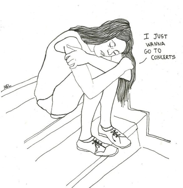 Рисунки карандашом для срисовки грустные