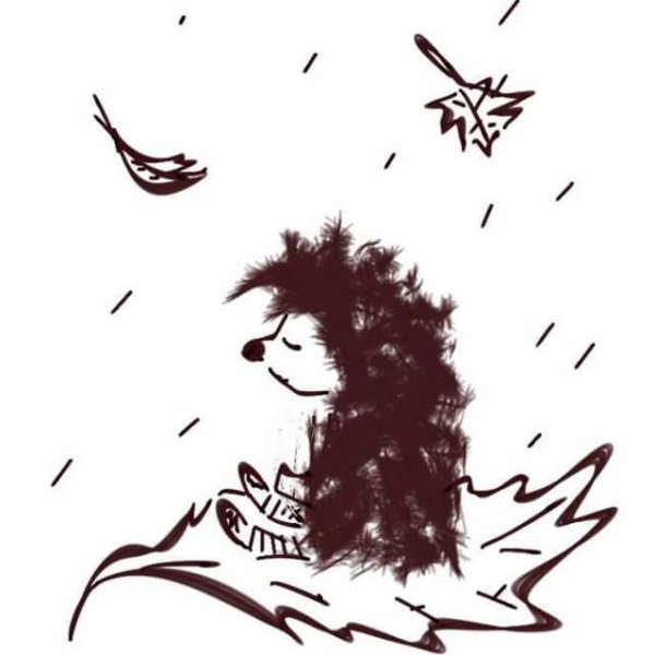 Грустный Ежик иллюстрация