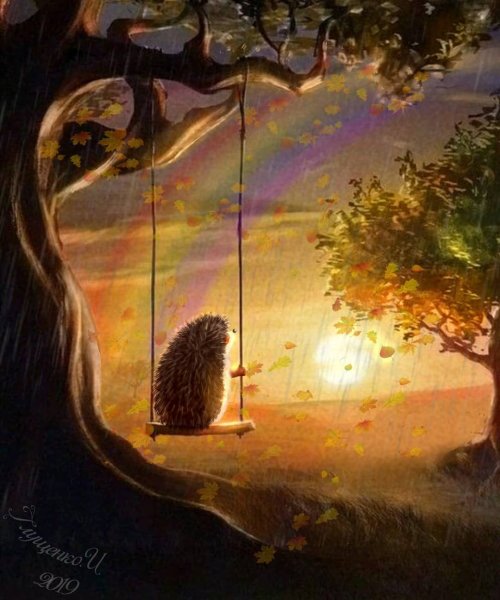 Ирина Глущенко художник ежики