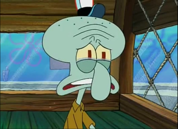 Губка Боб Сквидвард плачет