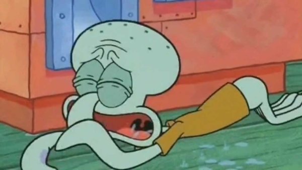 Сквидвард плачет