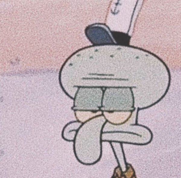 Губка Боб Сквидвард грустный