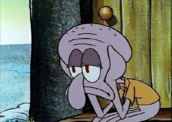 Сквидвард плачет