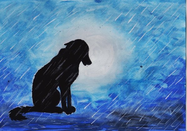 Грустные рисунки красками