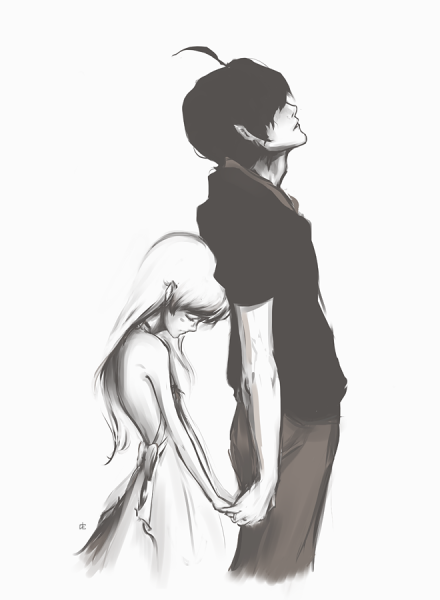 Девушка выше парня арт