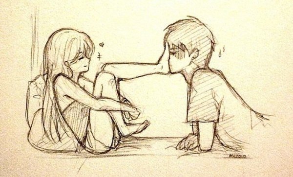 Картинки для срисовки мальчик и девочка