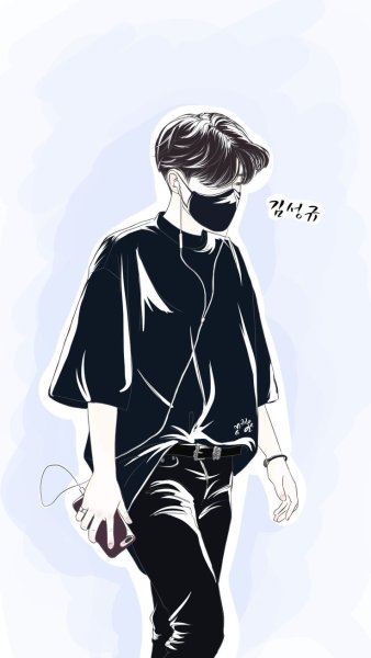 БТС арт черный