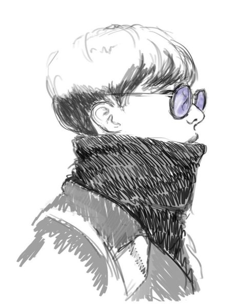 Хосок карандашом